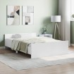 Estructura de cama con cabecero piecero blanco 120x190 cm