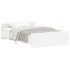 Estructura de cama con cabecero piecero blanco 120x190