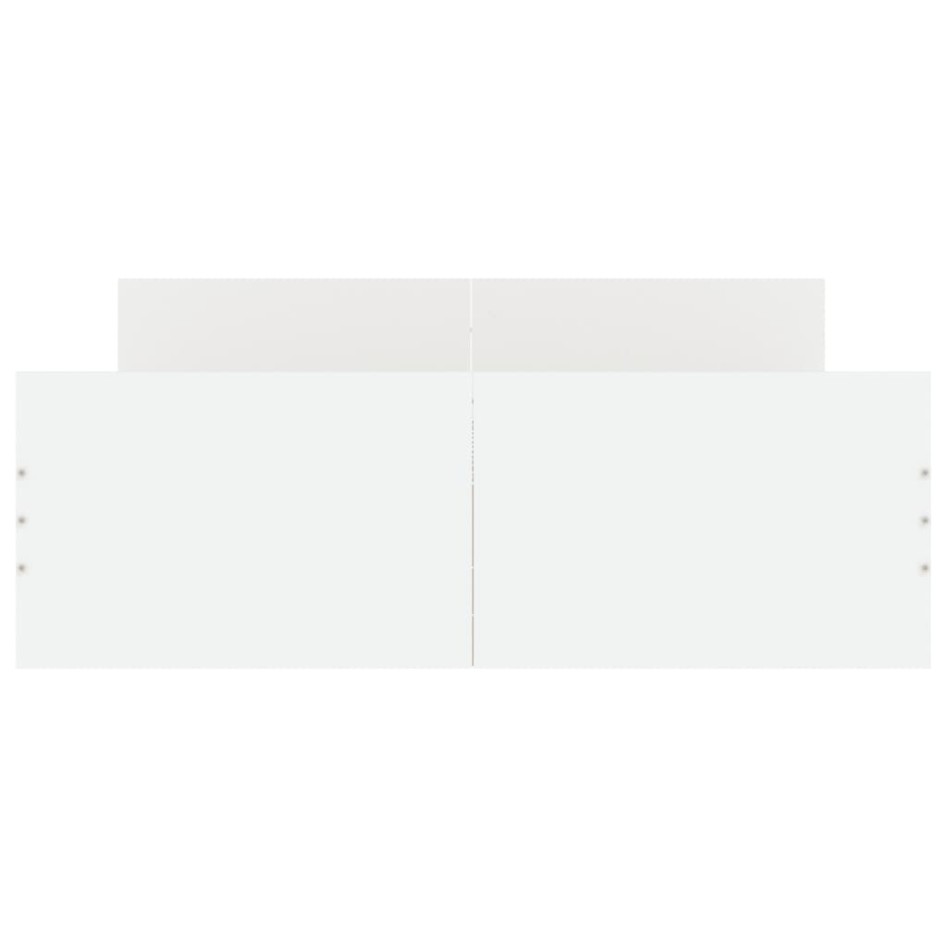 Estructura de cama con cabecero piecero blanco 120x190