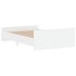 Estructura de cama con cabecero piecero blanco 120x190