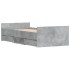 Estructura de cama con cabecero piecero gris hormigón