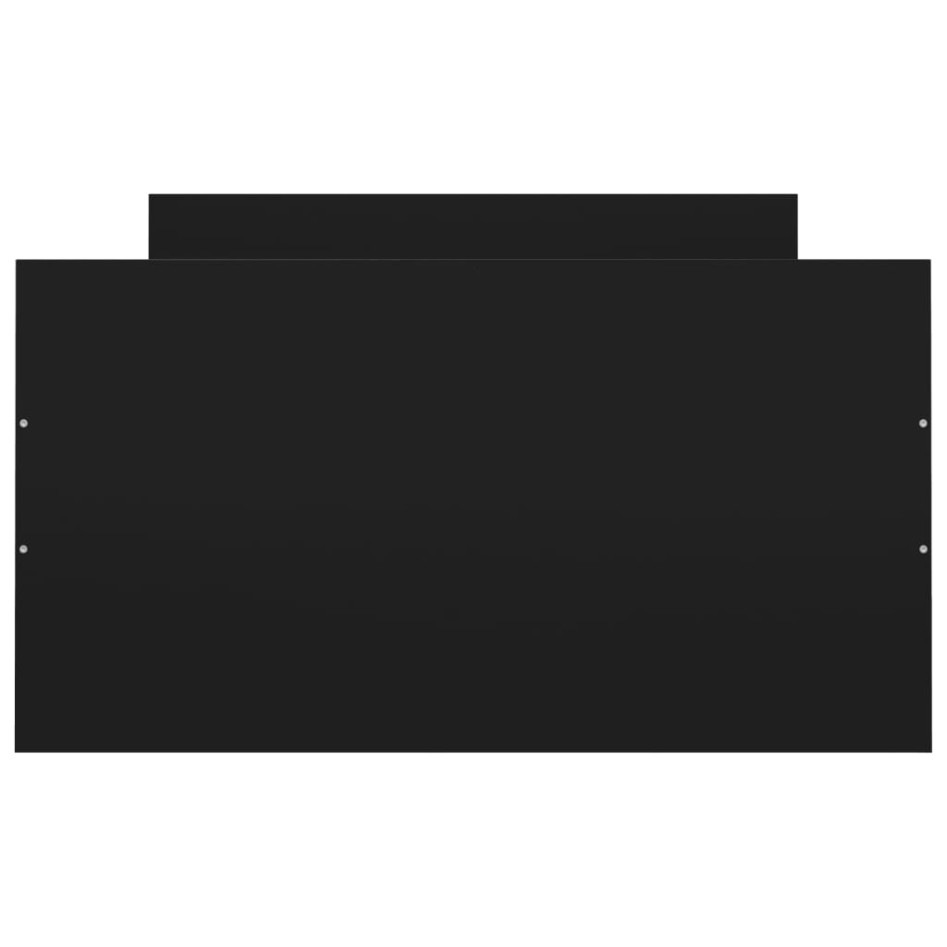 Estructura de cama con cabecero piecero negro 90x200