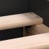 Estructura de cama con cabecero piecero negro 90x200