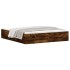 Estructura de cama roble ahumado 180x200