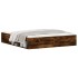 Estructura de cama roble ahumado 180x200
