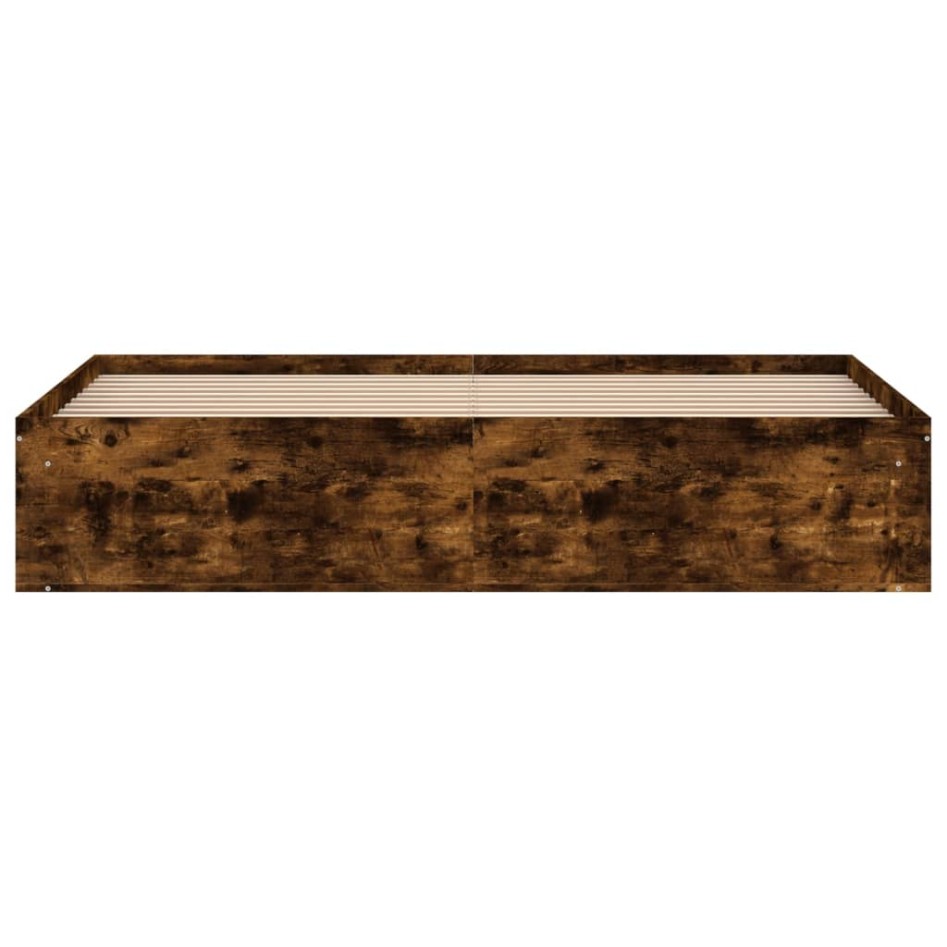 Estructura de cama roble ahumado 180x200