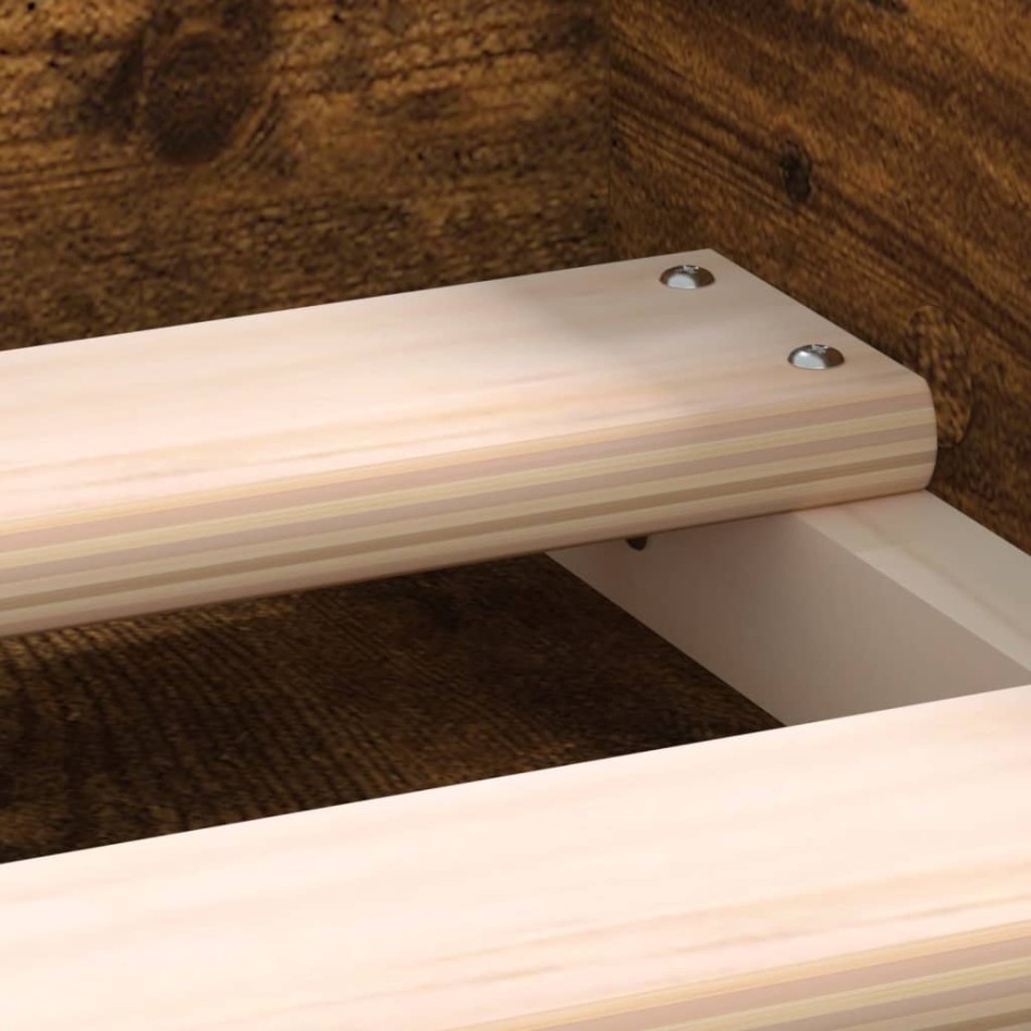 Estructura de cama roble ahumado 180x200