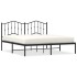 Estructura cama sin colchón con cabecero metal negro 180x200