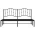 Estructura cama sin colchón con cabecero metal negro 180x200
