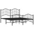 Estructura cama sin colchón con estribo metal negro 140x200
