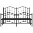 Estructura cama sin colchón con estribo metal negro 140x200