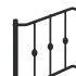 Estructura cama sin colchón con estribo metal negro 140x200