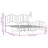 Estructura cama sin colchón con estribo metal negro 140x200