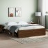 Estructura de cama roble marrón 140x200