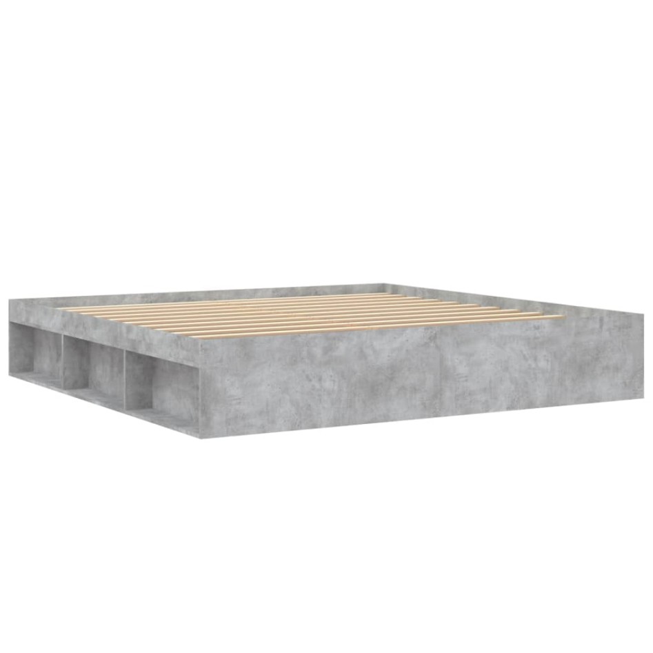 Estructura de cama gris hormigón 200x200