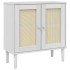 Aparador SENJA aspecto de ratán madera pino blanco 80x35x80