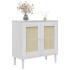 Aparador SENJA aspecto de ratán madera pino blanco 80x35x80