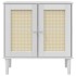 Aparador SENJA aspecto de ratán madera pino blanco 80x35x80