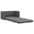 Sofá cama de suelo 2 en 1 tela gris oscuro 112x174x55