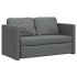 Sofá cama de suelo 2 en 1 tela gris oscuro 112x174x55