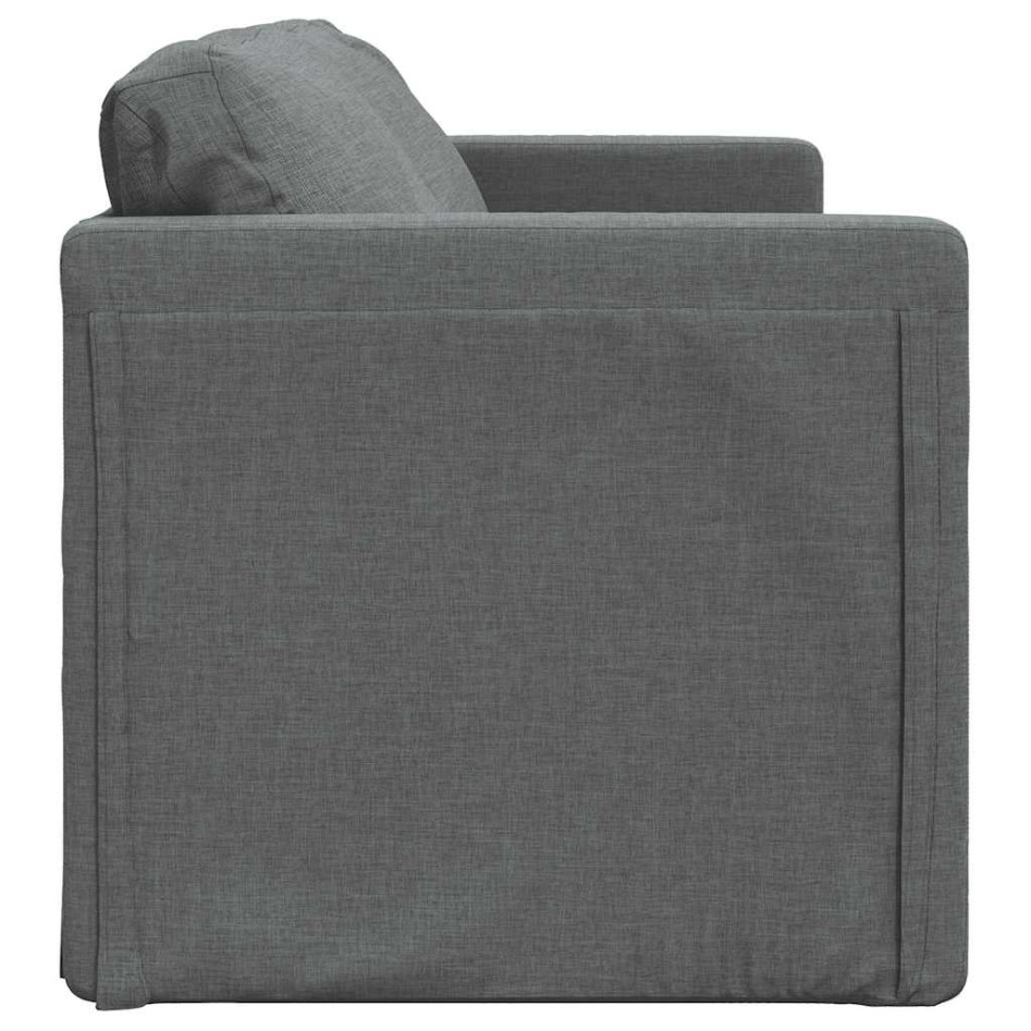 Sofá cama de suelo 2 en 1 tela gris oscuro 112x174x55