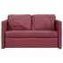Sofá cama de suelo 2 en 1 tela rojo tinto 112x174x55