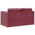 Sofá cama de suelo 2 en 1 tela rojo tinto 112x174x55