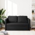 Sofá cama de suelo 2 en 1 cuero sintético negro 112x174x55