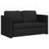 Sofá cama de suelo 2 en 1 cuero sintético negro 112x174x55