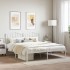 Estructura cama sin colchón con cabecero metal blanco
