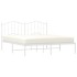 Estructura cama sin colchón con cabecero metal blanco