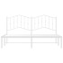 Estructura cama sin colchón con cabecero metal blanco