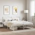 Estructura cama sin colchón con estribo metal blanco 180x200