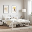 Estructura cama sin colchón con estribo metal blanco 180x200 cm