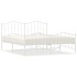Estructura cama sin colchón con estribo metal blanco 180x200