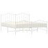 Estructura cama sin colchón con estribo metal blanco 180x200