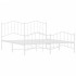 Estructura cama sin colchón con estribo metal blanco 180x200