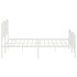 Estructura cama sin colchón con estribo metal blanco 180x200