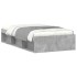 Estructura de cama gris hormigón 90x200