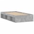 Estructura de cama gris hormigón 90x200