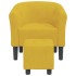 Sillón con taburete terciopelo