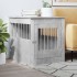 Jaula para perros madera ingeniería gris hormigón 64,5x80x71