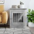 Jaula para perros madera ingeniería gris hormigón 64,5x80x71