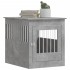 Jaula para perros madera ingeniería gris hormigón 64,5x80x71