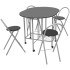 Conjunto de comedor plegable 5 piezas MDF