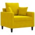 Sillón de terciopelo amarillo 60