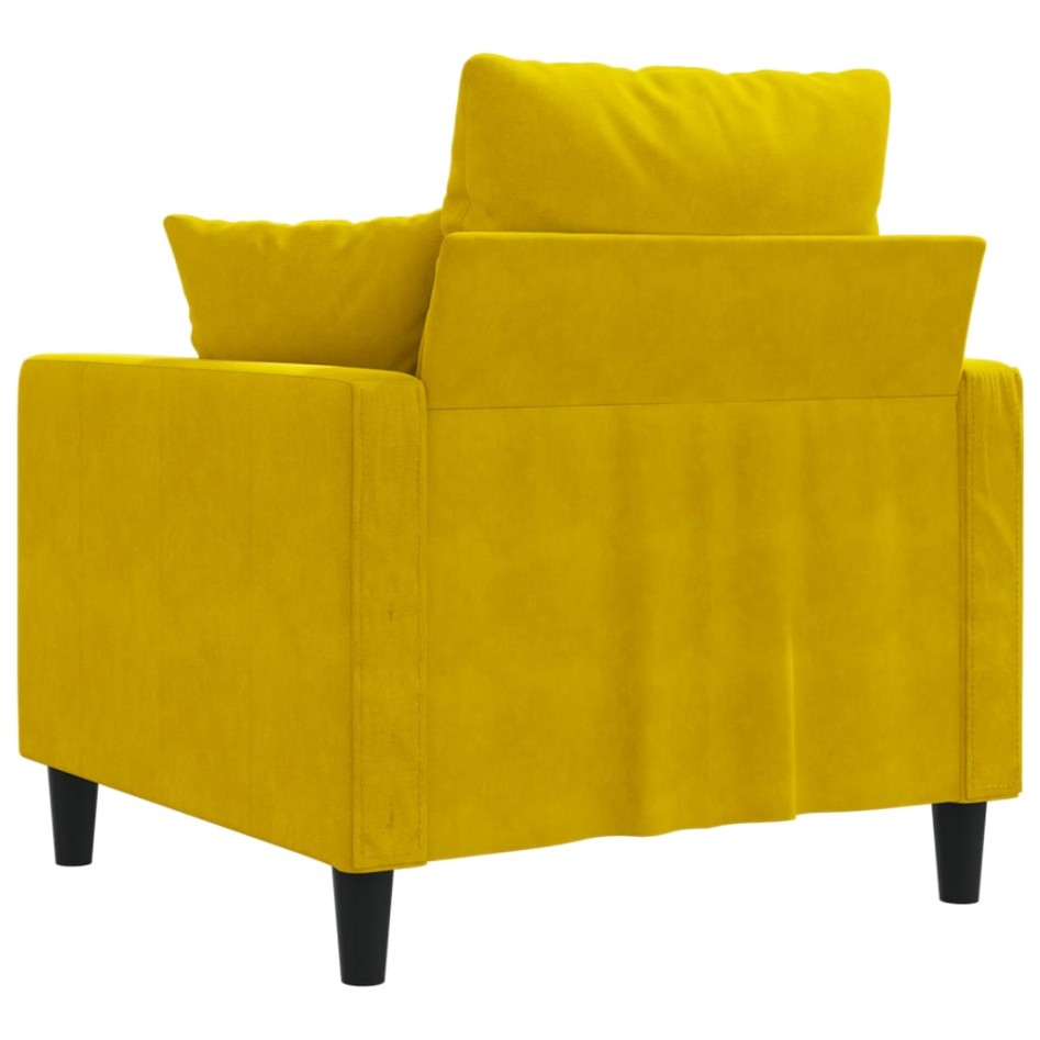 Sillón de terciopelo amarillo 60