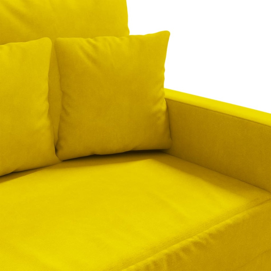 Sillón de terciopelo amarillo 60