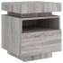 Mesitas de noche con luces LED 2 uds gris Sonoma 40x39x48,5