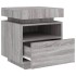 Mesitas de noche con luces LED 2 uds gris Sonoma 40x39x48,5